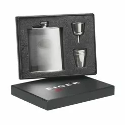 Eiger Silver Hip Flask Gift Set